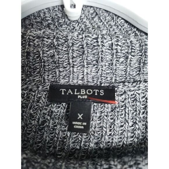 Talbots Women Charcoal Grey Mock Neck Cotton/Modal Blend Tunic Sweater size 0X - Picture 4 of 6